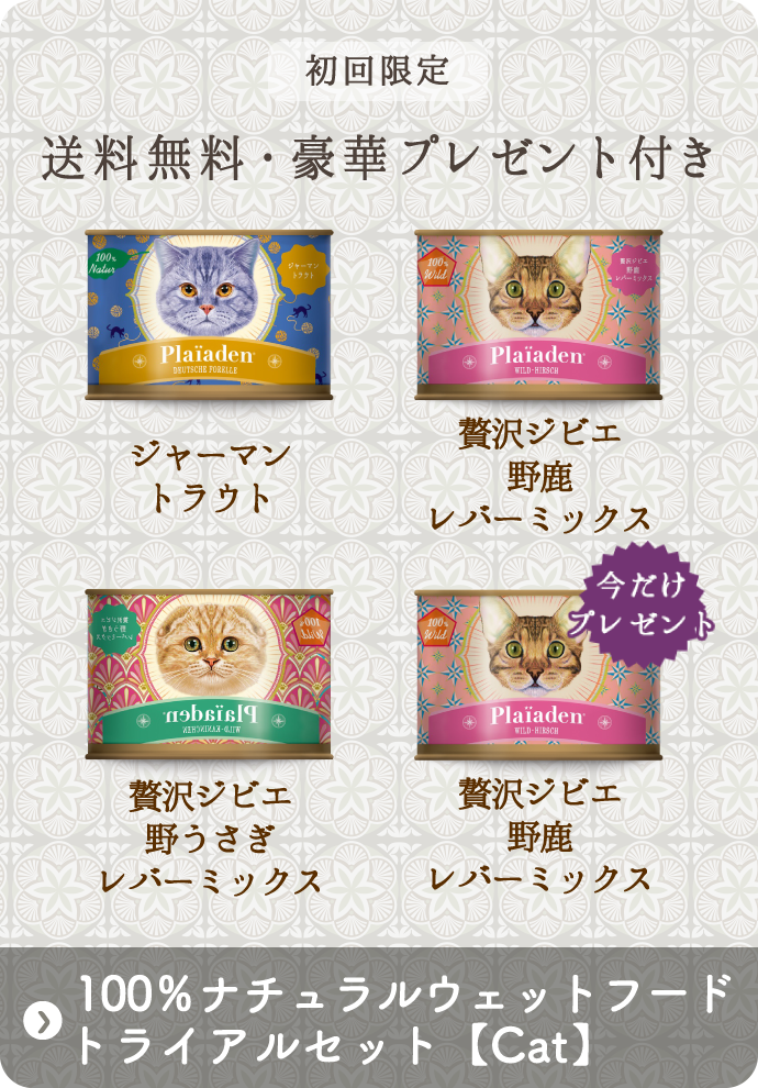 【キャット】100％ナチュラル ウェットフード数量限定トライアルセット（送料無料）
