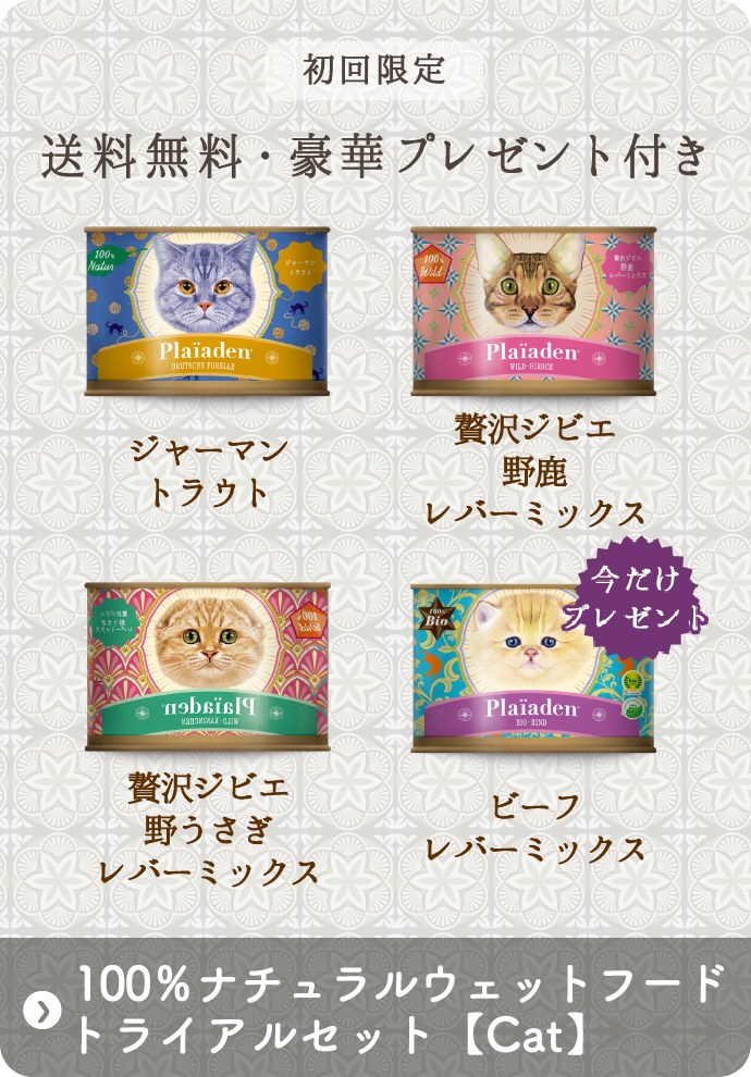 【キャット】100％ナチュラル ウェットフード数量限定トライアルセット（送料無料）