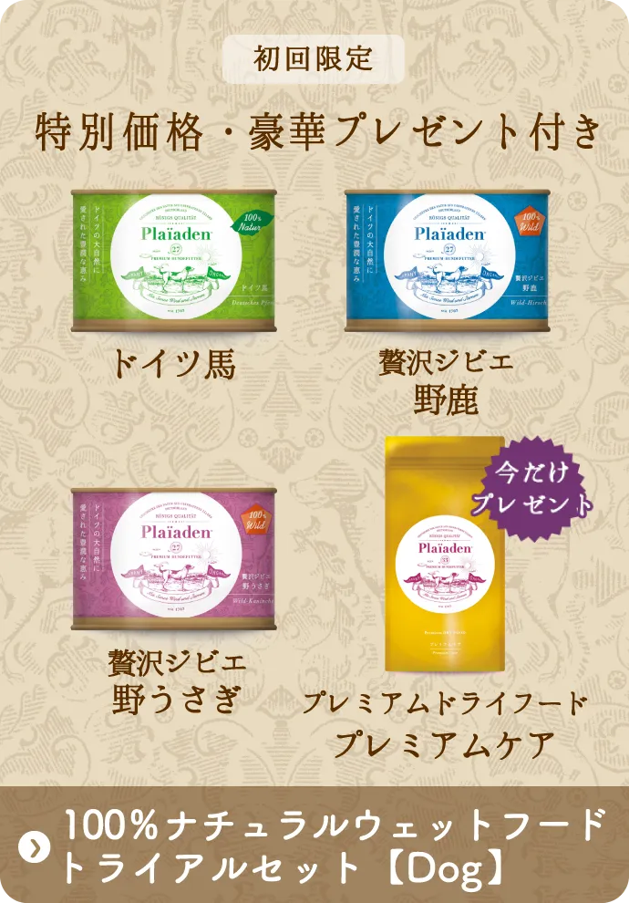 【ドッグ】100％ナチュラル ウェットフード数量限定トライアルセット（特別価格）