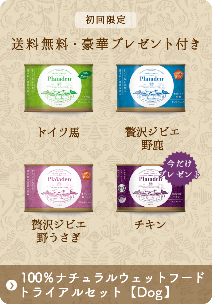 【ドッグ】100％ナチュラル ウェットフード数量限定トライアルセット（送料無料）