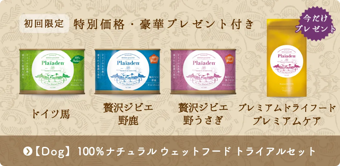 【ドッグ】100％ナチュラル ウェットフード数量限定トライアルセット（特別価格）