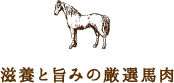 滋養と旨みの厳選馬肉