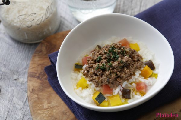 良質な食材でデトックス「うさぎ肉と野菜のリゾット」for DOG