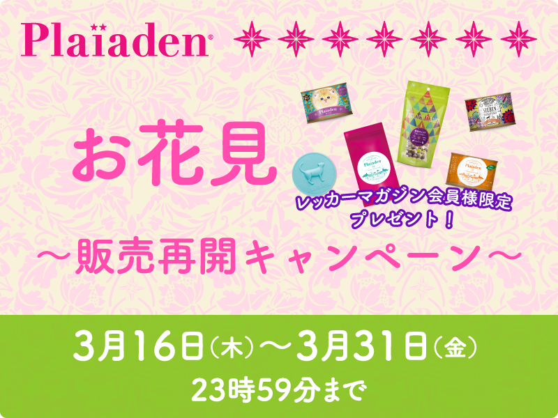 期間ごとにもらえるプレゼントが変わる！プレイアーデンとお花見を楽しもう！～販売再開キャンペーン～