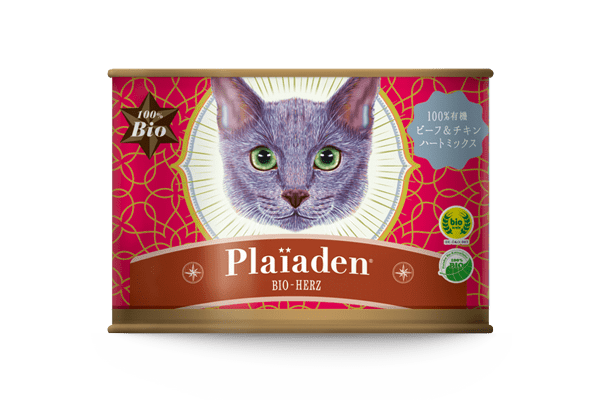 プレイアーデン 猫用ウェットフード 100％有機 ビーフ＆チキン ハートミックス