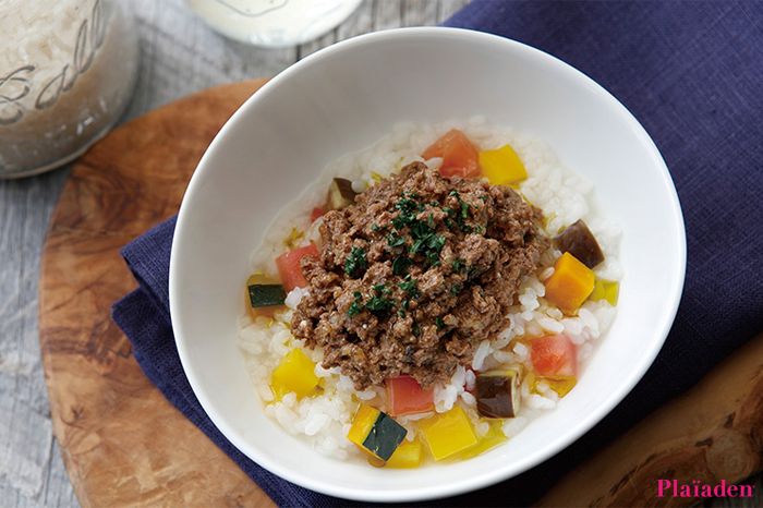 良質な食材でデトックス「うさぎ肉と野菜のリゾット風」for DOG