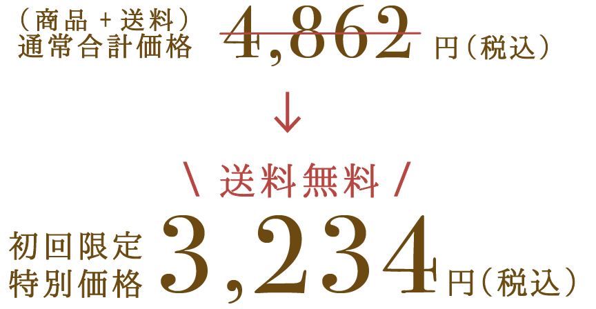 通常合計価格4,642円→初回限定特別価格3,234円(税込)[送料無料]