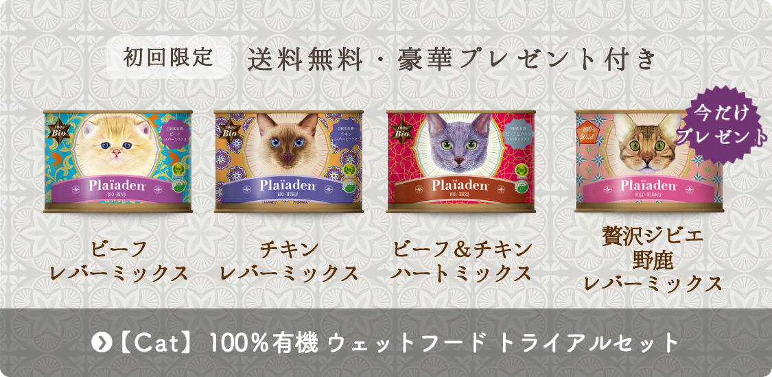 【キャット】100％有機 ウェットフード数量限定トライアルセット（送料無料）