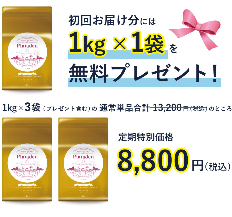 プレミアムケア ＋1kg1袋プレゼント 税込8,800円
