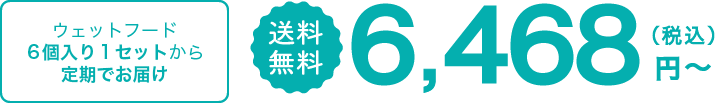 ウェットフード 6個入り1セットから 定期でお届け 送料 無料 6,468（税込）円〜