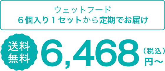 ウェットフード 6個入り1セットから 定期でお届け 送料 無料 6,468（税込）円〜